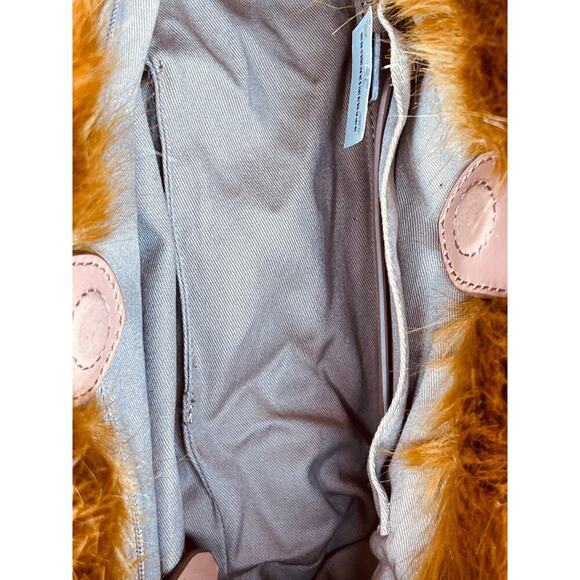 J. CREW Faux Fur Mini Tote Tan NWT - Picture 3 of 5